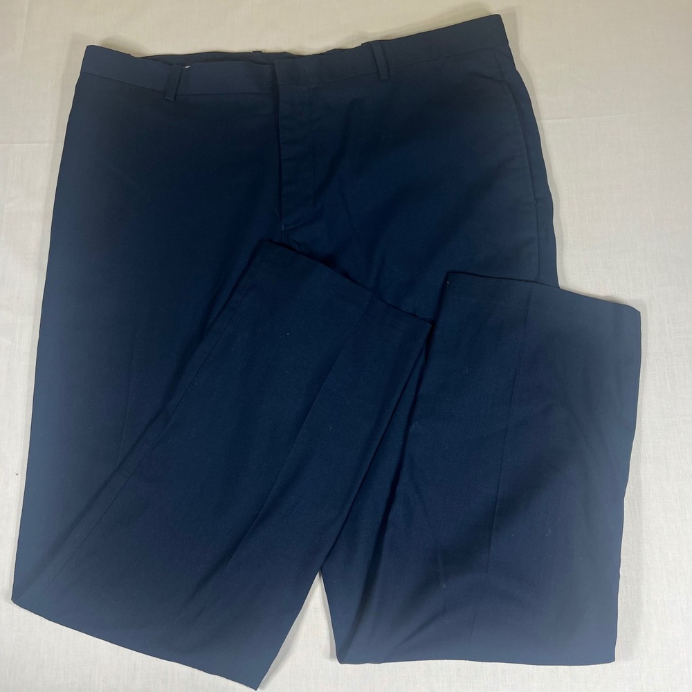 INC International Concepts Mens Slim Fit Navy Blue Dress Pants 36x32